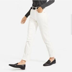 Everlane High rise straight jean - 25 ankle white